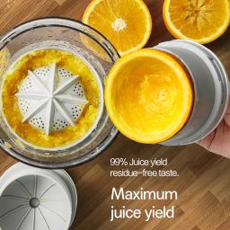 SUNHAIXIA Rechargeable Electric Juicer - Citrus Juicer with Type-c Rechargeable for Orange, Lemon and Grapefruit Juicing. (White-45Watts) image 2