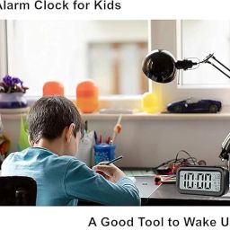 Genteel Digital Alarm Clock with Automatic Sensor, Date and Temperature Display, Table Clock for Students, Home, Office, Corporate Use (Black Digital) image 3