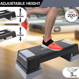 IRIS Exercise Step Platform Aerobic Stepper, Fitness Equipment Workout Deck with 3 Level Adjustable Riser & Non Slip Textured Surface image 4