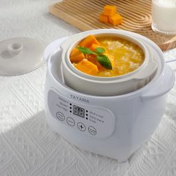 TAYAMA Mini White Ceramic Pot with Presets and Built-in Timer, Small image 5