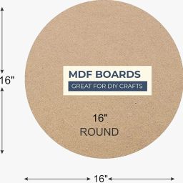 Canvas 6 Pieces Round MDF Boards for Art and Craft, MDF Sheets for Craft Work, DIY MDF Cutouts (16in X 16in) image 1