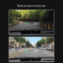 LOOM TREE Car HUD Head up Speed Meter Display Over Speed Warning for Buses Trucks White MP H image 1