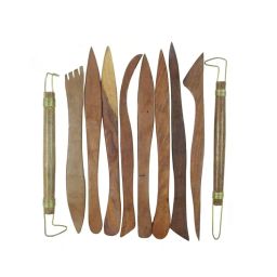 Stationerie Premium Wooden Clay Modelling Tool Set - 10+1 Double-Ended Pottery Craft Tools for Scultping, Carving, Modeling and More image 4