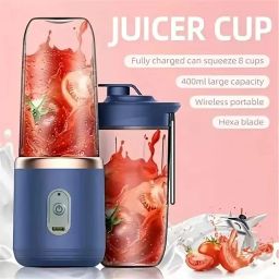 SVR Portable Blender for Smoothies & Juices – 45W Powerful Juicer with 1800mAh Rechargeable Battery & 400ml Built-In Jar (Multi Colors) image 5