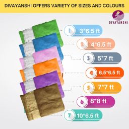 Divayanshi Foldable Polycotton Mosquito Net (Machhardani) for King Size Bed (Blue, 8x8 ft) | Strong, Breathable & Lightweight | Easy to Use, Durable & Portable | Full Protection for Home & Travel image 1