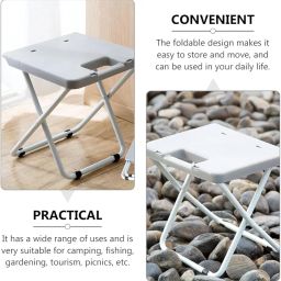 TORIOX Compact Folding Stool with Handle – Ultra-Light, Easy to Store, Great for Travel Or Home Use- Ultra-Compact Folding Stool– Strong Load Capacity image 5