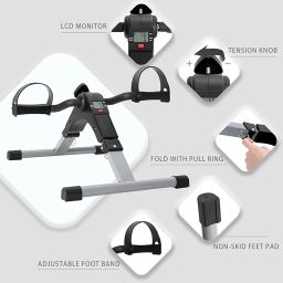 HVG TRADERS Mini Cycle Pedal Exerciser with Adjustable Resistance and Digital Display - Suitable for Light Exercise of Legs & Arms, and Physiotherapy image 2