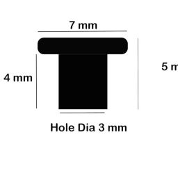 Nimida, Soft and Durable Multipurpose Eyelet/Grommet with washers Made of Brass, Colour – Silver,Size Outer Dia 7 mm, Inner 3 mm, Outer Height 5 mm and Inner – 4 mm | 100 nos. image 1