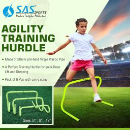 SAS Agility Training Hurdle for Track & Fields Set of 6 Fluorescent Green -9 Inch image 2