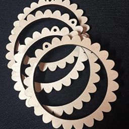 Pack of 12 Circle and Square Small Loom, Weaving Loom Shape Loom, Weaving Frame Loom, Weaving Tools,Birch, Beige image 1