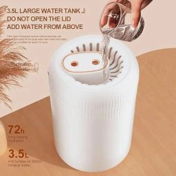 Humidifier for Room Moisture, Large Room, 3.5L Top Fill Cool Mist Double Nozzle, Humidifier, Quiet Humidifier, Adjustable Mist, 72 Hours Humidifier image 1