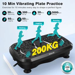 Vibration Plate Exercise Machine, Waver Vibration Plate 400 Lbs Capacity, Full Body Shaker Exercise Machine for Weight Loss, Vibration Platform Machines for Lymphatic Drainage image 3