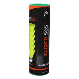 Head Glider 505 Nylon Shuttlecock with Natural Cork (Slow, Pack of 6) image 1