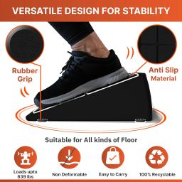 Slant Board Squat Wedge block Calf Stretcher Incline Board 3 pcs with 5 Adjustable Angle for Workout, Therapy, Gym & Home Exercise, Anti Slip rubber Included Top & Bottom Easy to Use better Stability image 1