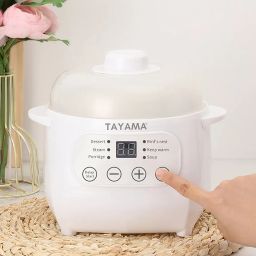 TAYAMA Mini White Ceramic Pot with Presets and Built-in Timer, Small image 3