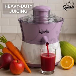 Quilkit Juicer Machine for Fruits & Vegetables | 550W Turbo Motor | Carrot, Beetroot, Bitter Melon Juicer | High Performance Juice Extractor | Cold Press Style | ISI Approved | Made in India image 1