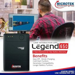 Microtek Line Interactive Legend 650 UPS System an Ideal Power Backup & Protection image 3