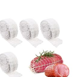 UJEAVETTE Meat Netting Roll Elastic Sausage Packaging Net for Grilling Cooking Kitchen 10m image 1