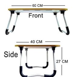 Radiant Wood Smart Multi-Purpose Laptop Table, Dock Stand, Study Table, Bed Table, Foldable, Portable, Ergonomic, Rounded Edges, Non-Slip Legs (Pink) image 3