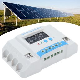 F FABOBJECTS® Solar Controller, Electrical Protection Functions Controller LCD Display To Adjust Power image 1