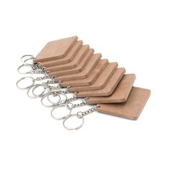 IVEI Diy Mdf Key Chains - Mdf Plain Square Key Chains - Set Of 20-2 In X 2 In (Non - Primer, Mixed), Beige image 1