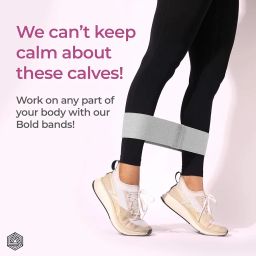 Boldfit Fabric Resistance Band -Loop Band for Exercise Hip Bands for Hip, Legs, Stretching, Toning Workout. Mini Loop Booty Bands for Glutes, Squats Exercise Usable in-Home & Gym, Grey image 3