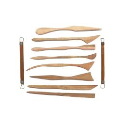 Stationerie Premium Wooden Clay Modelling Tool Set - 10+1 Double-Ended Pottery Craft Tools for Scultping, Carving, Modeling and More image 5