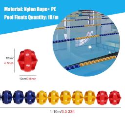 1/3/5/8/10 M Pool Safety Rope and Float Kit, Floating Cordon Pool Safety Divider Float Lines, for Driveways Swimming Areas (Size : 1m/3.3ft) image 2