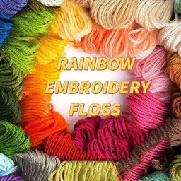 Embroidery Threads 50 Skeins Kits, Embroidery Floss Cross Stitch Threads Friendship Bracelets Thread Crafts Floss Rainbow Color with Embroidery Floss Bobbins for Knitting DIY Craft Project (Multicolor, Pack of 50) image 4