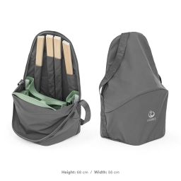 Stokke Clikk High Chair Travel Bag, Dark Grey - Essential for Travel & Storage - Compatible with Stokke Clikk High Chair - 100% Polyester - Convenient, Spacious Interior with Hands-Free Carry Handle image 4