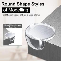 GLUN® Sharp Corner Protector, Pack of 1 (4 Corners), Transparent Baby Safety Corner Edge Guards, Sharp Table Corner Guard Protectors for Baby Child Kids image 4