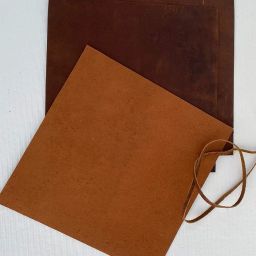 Wanderings Brown Leather Sheets | Three 12" x 12" Squares and One 36" Cord | Genuine Full-Grain Buffalo | Great Leather for Crafting, Tooling, and Using Your Leather Working Tools image 3