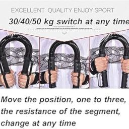 FitHead Python Power Twister Bar | Upper Body Exercise for Chest, Shoulder, Forearm, Bicep and Arm Strengthening - Size (53 x 3 x 3 cm) Black - 53cm image 4