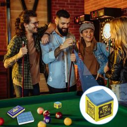 147 Snooker Cue Chalk - 12pcs Billiard Chalk for Pool Stick, Add Friction Prevent Miss, Triangle Boxed Blue image 5