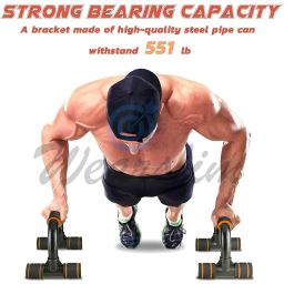 Wearslim® Professional Abdominal Wheel With Push Up Bar | Ab Roller With Workout Push-up Stands for Exercise Fitness Gym for Men & Women (Ab Roller Push Up Bar Combo) image 1