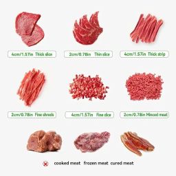 Meat Slicer Cleaver Kitchen Knife Set for Meat Slicing Shredding, Manual Fresh Meat Cutter Food Slicer for Beef Pork Mutton with Hook & Tongs for Home Cooking (Multicolor) image 1