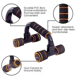 B-CATHLON Push-Up Bars with Non-Slip Foam Grip and Cushioned Base | Sturdy, Portable Push-Up Stands for Home Workout, Chest & Arm Strength Training for Men & Women image 5