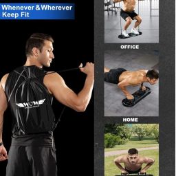 Wow Fitness World Pushup Board with Ebook training guide(Downloadable) - 15 in 1 Pushup Board for Men & Women - Foldable Push-up Board and Push up bar System - Push up Board for Men - Flex Board (PUSH UP BOARD COMBO WITH GLOVES) image 4