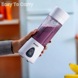 Blend Go Portable Blender for Smoothie, Milk Shakes, Crushing Ice and Juice, USB Rechargeable Battery with 2000 mAh 60 Watts Motor, 300 ML, built-in Jar. image 5