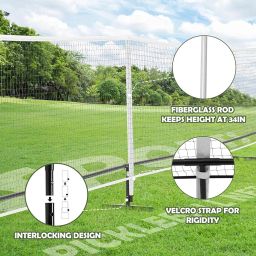 CALANDIS™ Portable Pickleball Net Badminton Net for Pickleball Training Party Driveway Without Court Marker | Badminton image 1