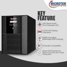 Microtek Jumbo Pure Sine Wave & DSC Based Technology UPS for Home, Office & Shops Working Power:5.2KVA/4160W (JM SW 5500+/48V) image 2