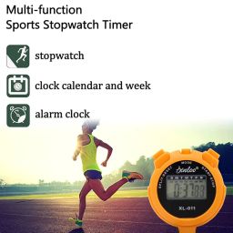 Optifit® Digital Stopwatch Timer 1100s LCD with Alarm Clock Time Display Press Button Control for Coaches Teacher Trainer 3 PCS image 1