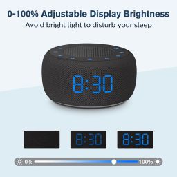 BUFFBEE Alarm Clock Radio with Bluetooth Speaker - High Fidelity Sound, Full Range Dimmer, Battery Backup, FM Radio Clock for Bedrooms image 3