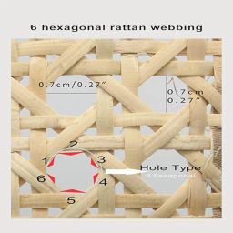 A J Quality Webbing Rattan Cane Webbing mesh Roll Caning Projects Fine Radio Net Mesh Pre Woven Open Mesh Cane Webbing Sheet Natural Rattan Cane Webbing Roll Cabinet Chair (18x36) image 4
