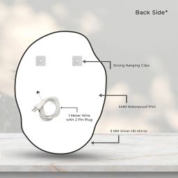 LUPPRA 18x24 Inch Wall-Mounted LED Mirror with Smart Sensor and 3-Color Light (Warm, White, Natural) | Wash Basin Wall and Fancy Washbasin Mirror,Smart LED Design image 4