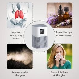 B-Arm Air Purifier with H13 HEPA Filter| Room Air Purifier with Aroma Diffuser, Digital Display, 6 Timers & PM 2.5 Sensor| Coverage Area 600 Sq. ft| Remove 99.97% Allergens(1 Year Warranty) image 3