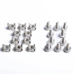 Club Bollywood® 4x10 Pack Lot - M6*20 Rack Mount Cage Nuts & Screws w/Washers - Square Clips|Computers/Tablets & Networking | Enterprise Networking Servers | Racks Chassis & Patch Panels image 2