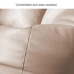 INSTER 5XL Bean Bag with Relaxing Footrest & Cushion Cover Without Beans Ultra Soft Leatherette Bean Bag Chair for Comfortable and Cozy Seating Soft Fabric Double Stitching Top Handle (Cream) image 2
