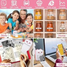Pocket Mini Printer Portable Wireless Thermal Printer for Photos, Labels, Notes & Documents Bluetooth Printer for Smartphone, Compact & Rechargeable, Ideal for Travel & Home Use image 4