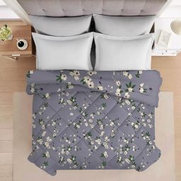 amazon basics EW Bed in A Bag | 1 Comforter | 1 Bedsheet | 2 Pillow Covers | (Violet) image 2
